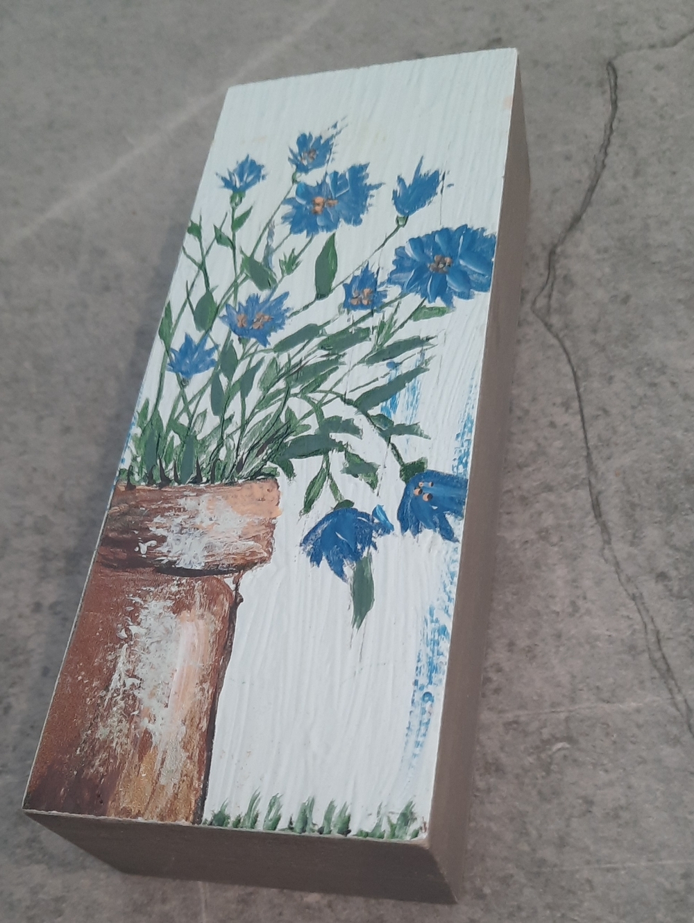 Burton + Burton Carla Grogan Wooden Plaque Painting